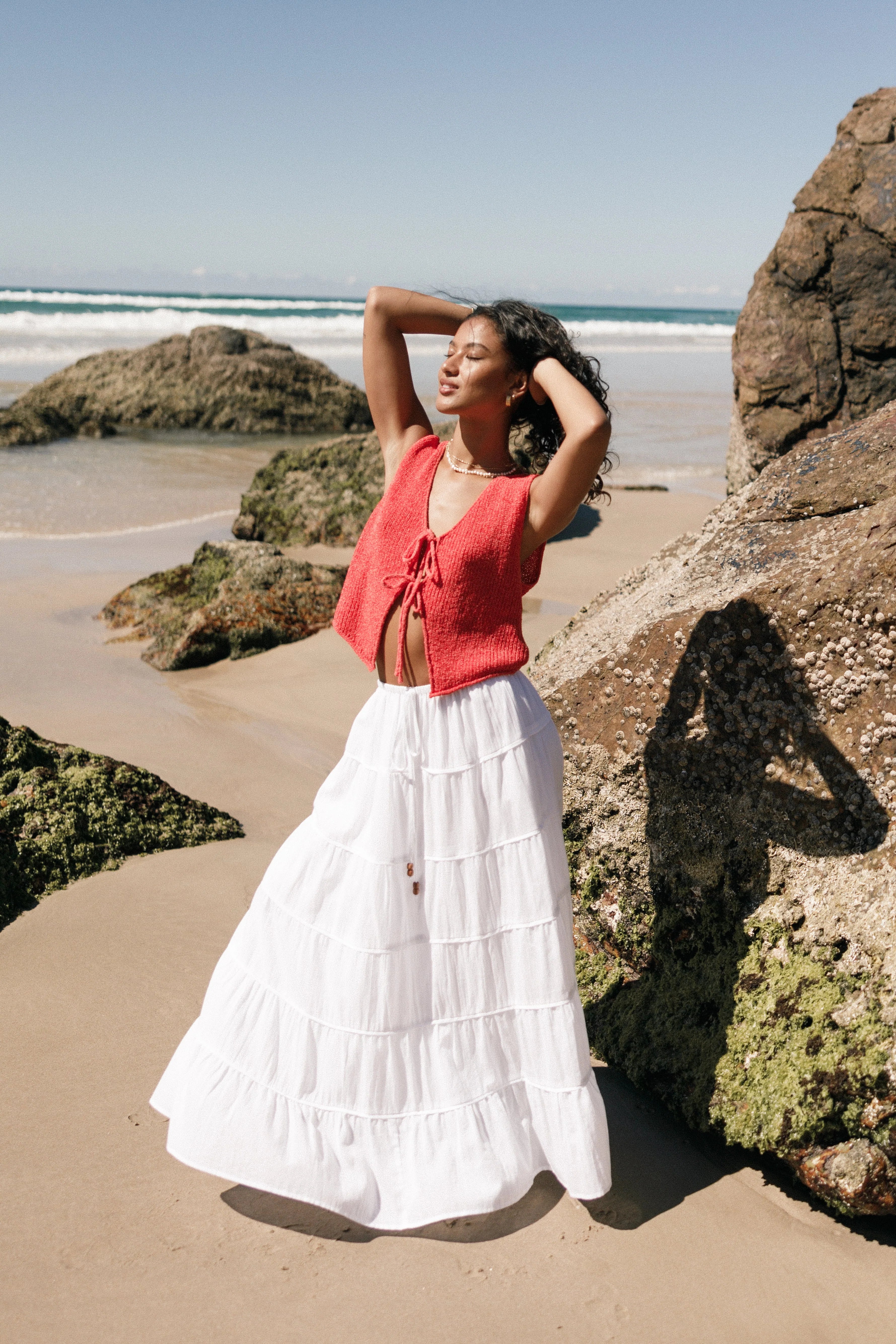 Kendall Knit Top Red