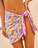 Seaside Chic Novelty Print Wrap Tie Sarong