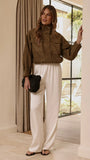 Josh Funnel Neck Jacket Khaki