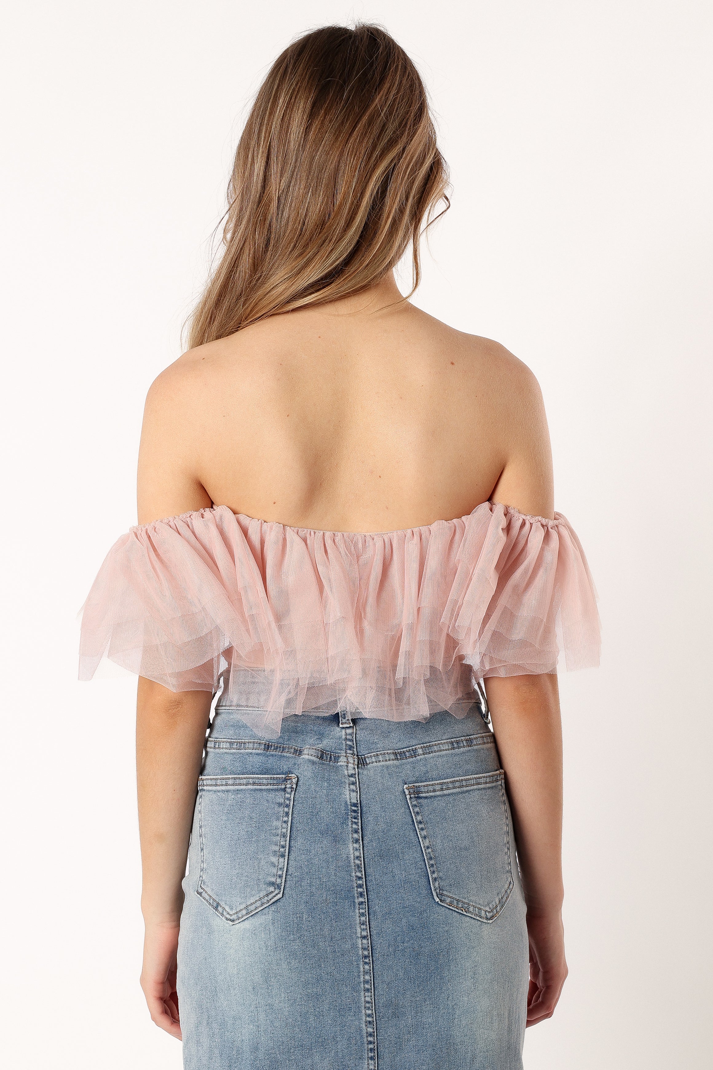 Dae Off Shoulder Bodysuit Blush