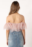 Dae Off Shoulder Bodysuit Blush