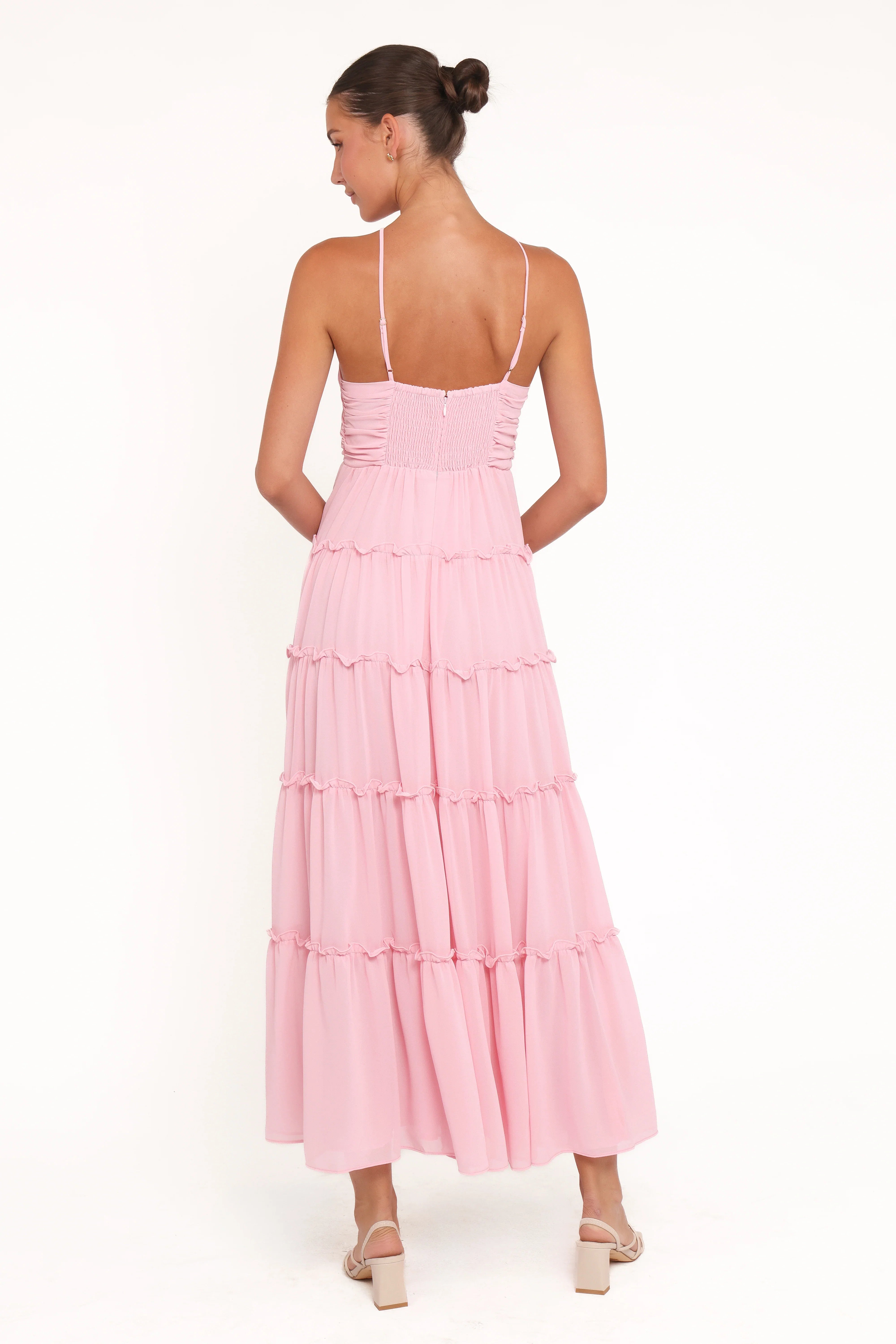 Dottie Halterneck Maxi Dress Pink