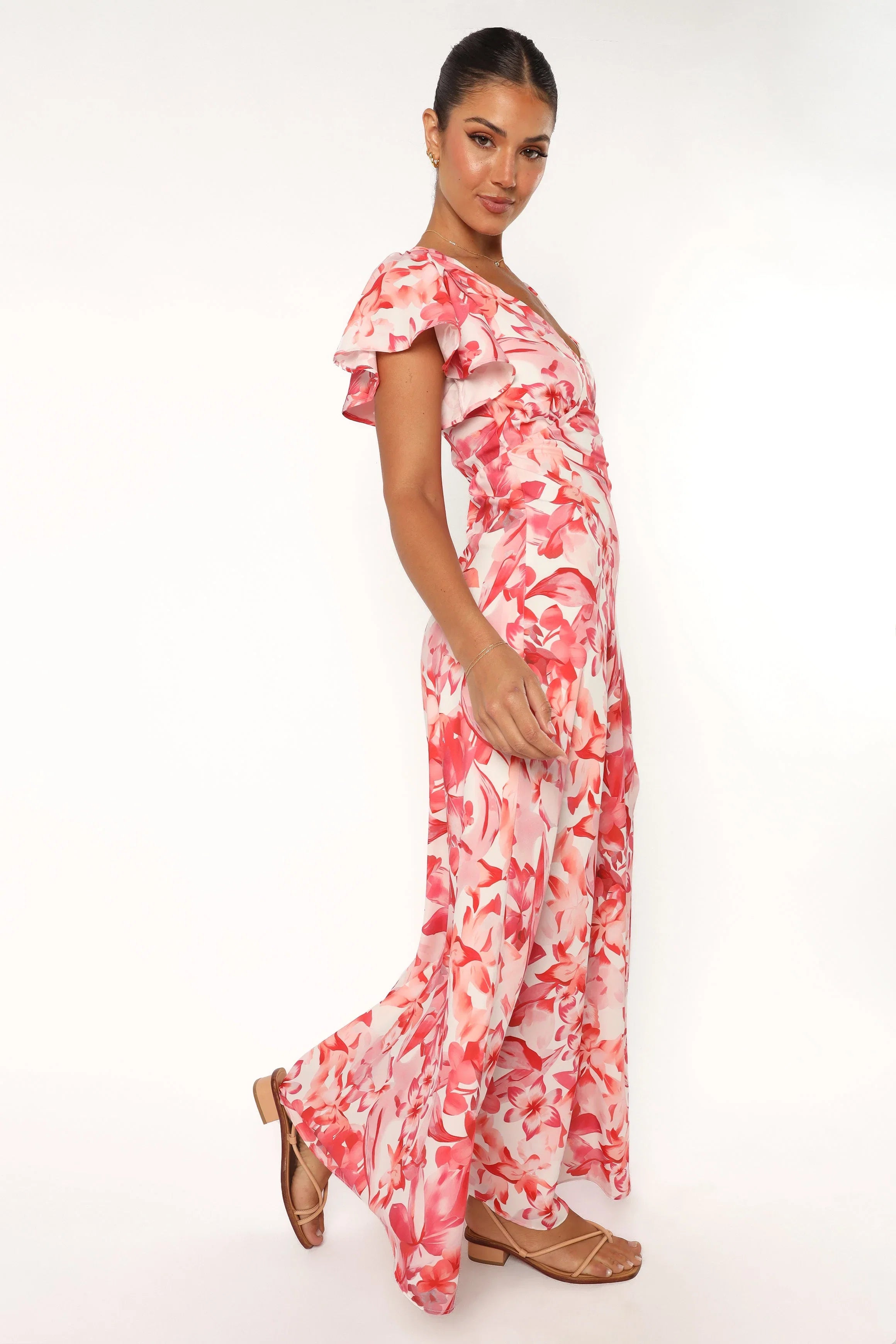 Ramsey Maxi Dress Red Floral