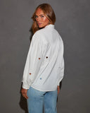 Lovers Muse Cut Out Heart Poplin Shirt