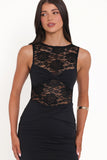 Tinashe Lace Midi Dress Black