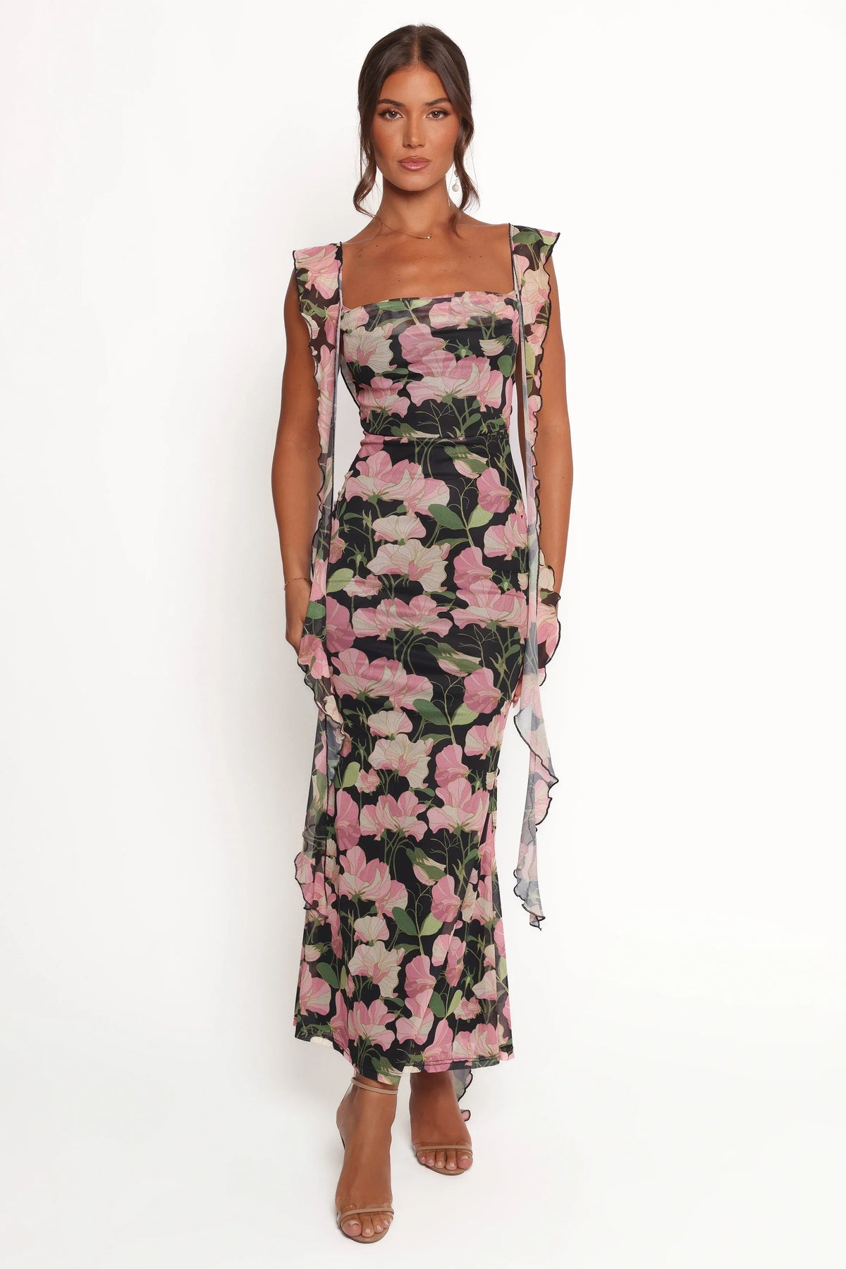 Chiara Maxi Dress Black Floral