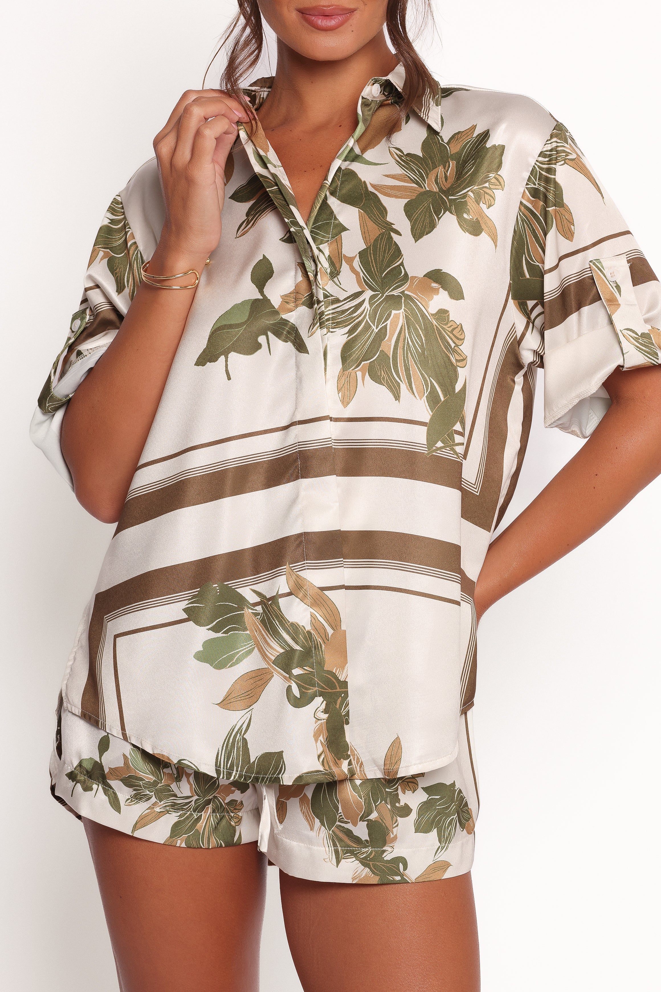 Lara Shirt Olive Print