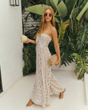 Carmella Strapless Smocked Jumpsuit