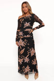 Bloise Long Sleeve Top Black Floral