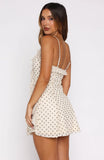 Cant Resist You Mini Dress Cream Choc Polka Dot