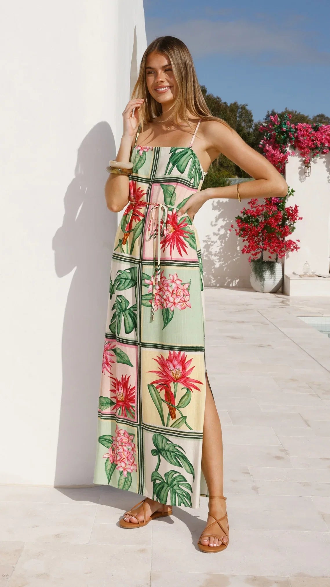 Elora Maxi Dress Tropical Bloom