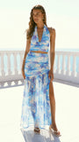 Missy Maxi Skirt Ocean Bloom
