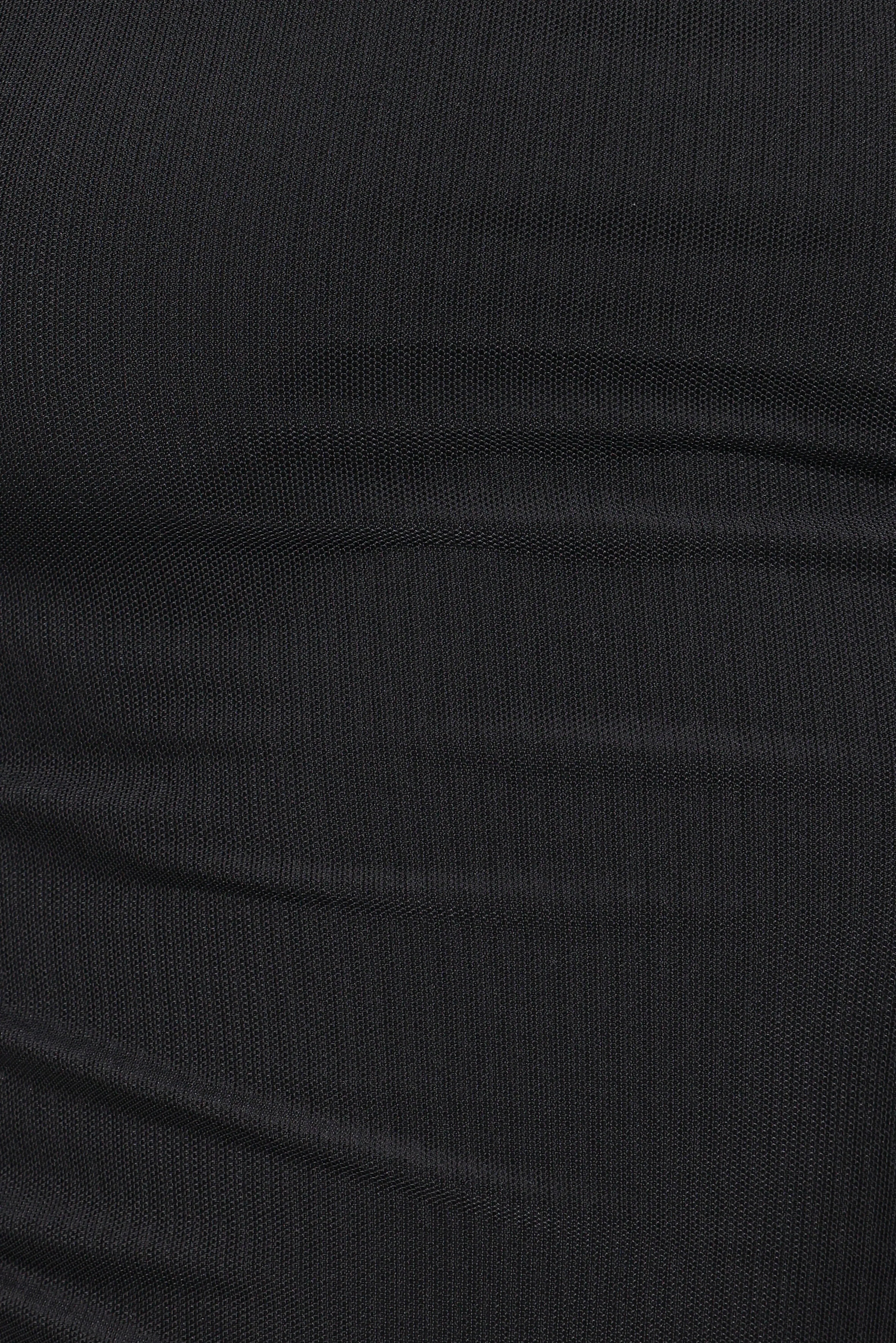 Carlie Mesh One Shoulder Top Black