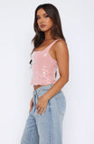Cant Explain It Sequin Bustier Pink