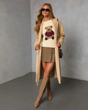 Autumn Ivy Teddy Bear Graphic Sweater