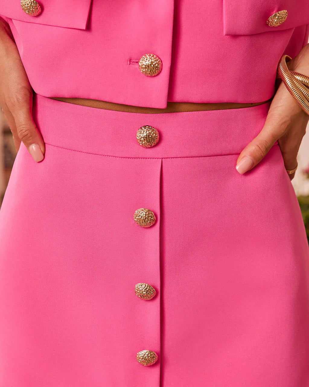 Gentle Authority Button Down Mini Skirt