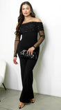 Liora Off Shoulder Jumpsuit Black