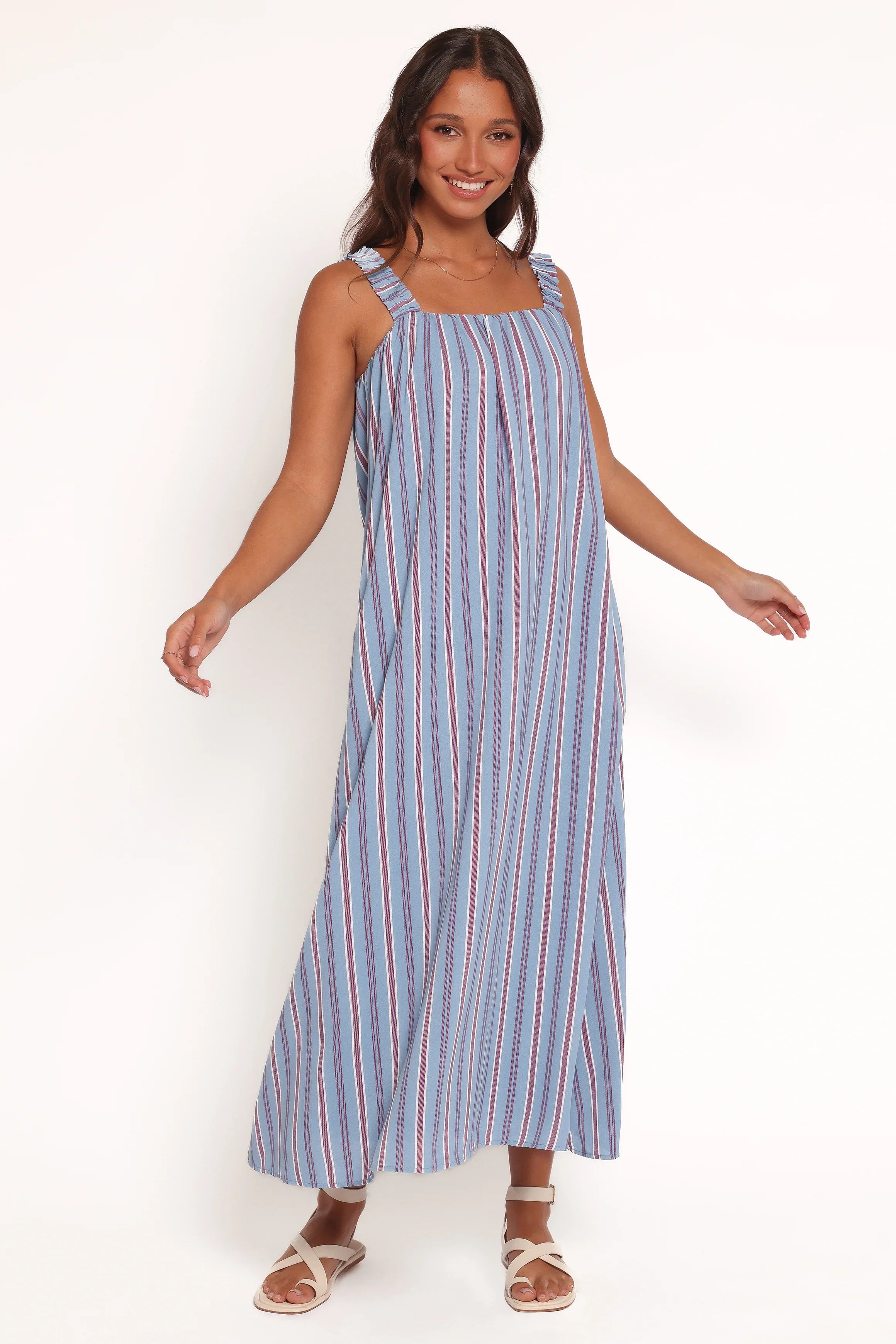 Alessandra Maxi Dress Blue Stripe