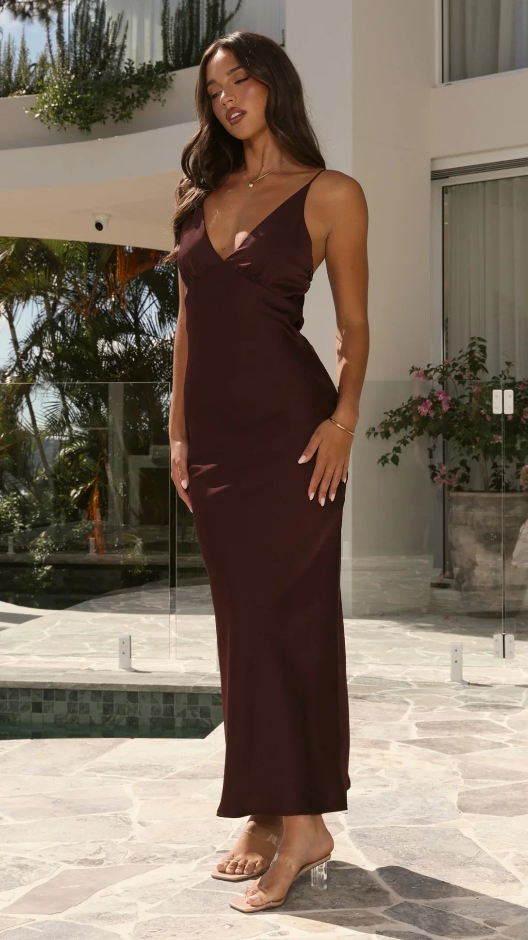 Ziah Maxi Dress Chocolate