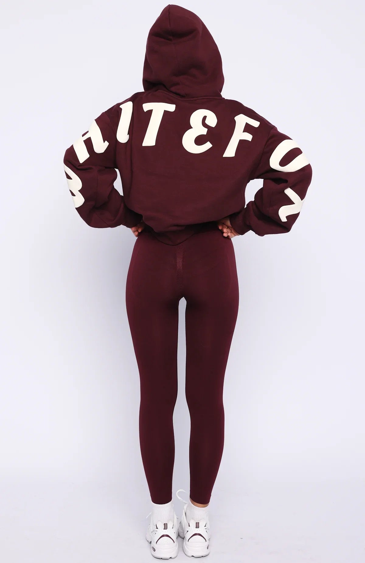 Gone Away Boxy Zip Front Hoodie Merlot