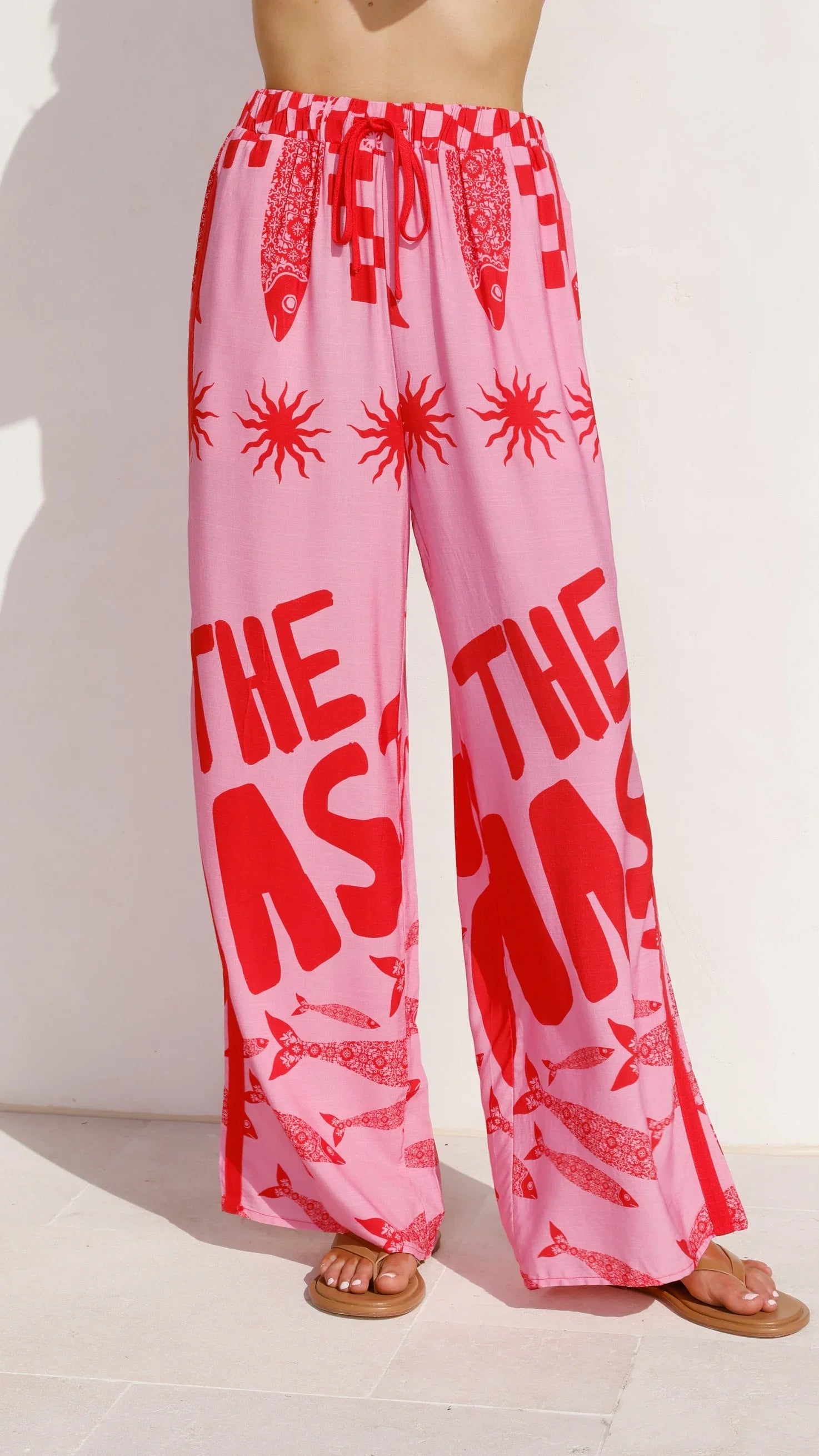 Kanya Pants Pink Red Tide