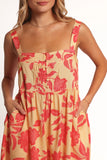 Nani Romper Red Yellow Paisley Floral