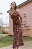 Anika Maxi Dress Brown Polka Dot