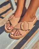 Nesa Cross Over Faux Suede Sandals