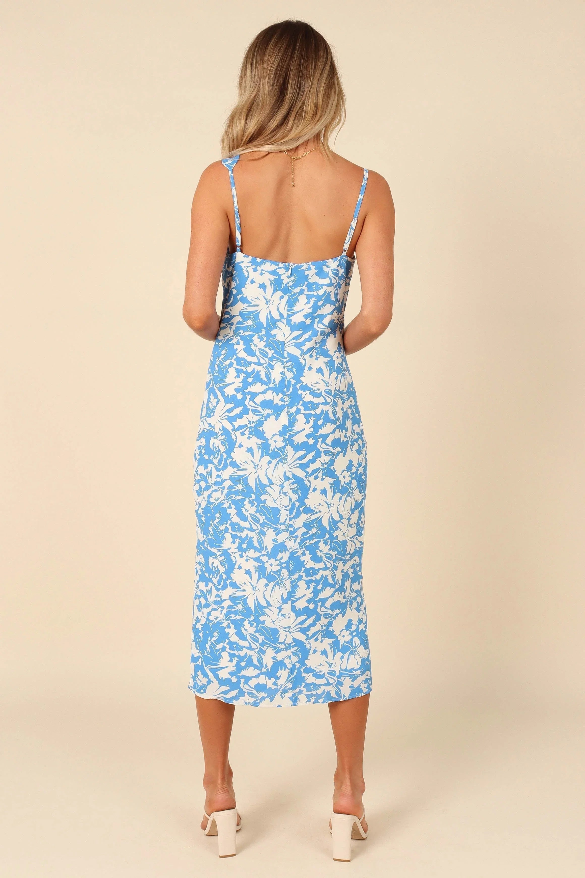 Elias Midi Dress Blue Floral