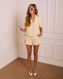 Grace Note Tweed High Rise Shorts