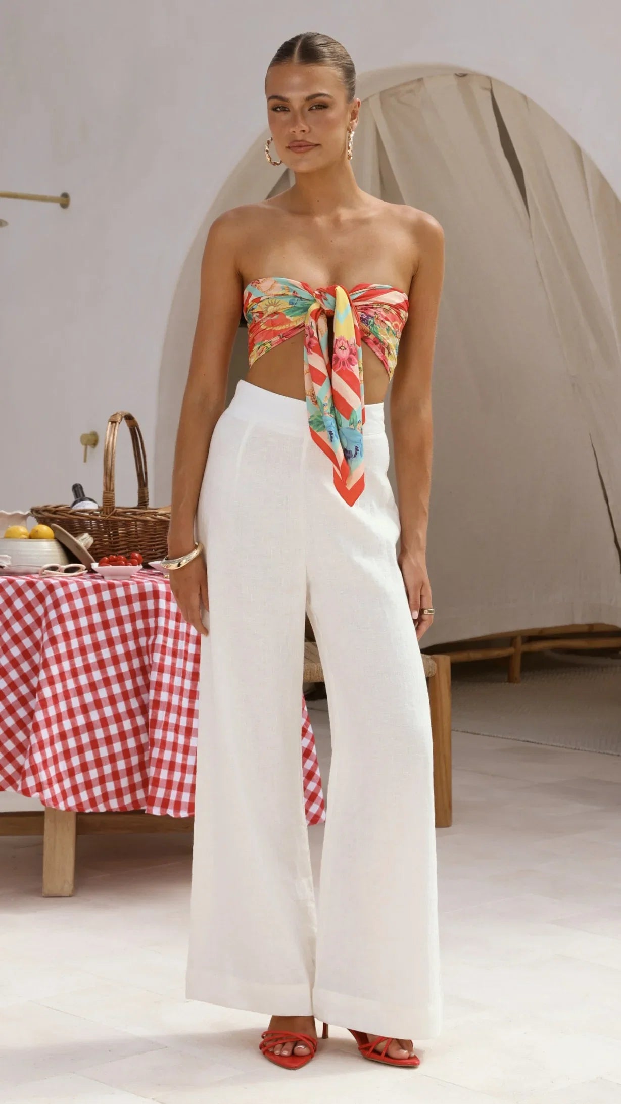 Imogen Scarf Positano Red