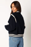 Fallon Collegiate Bomber Jacket Dark Indigo