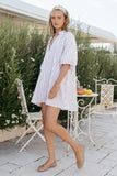 Doran Mini Dress Beige White