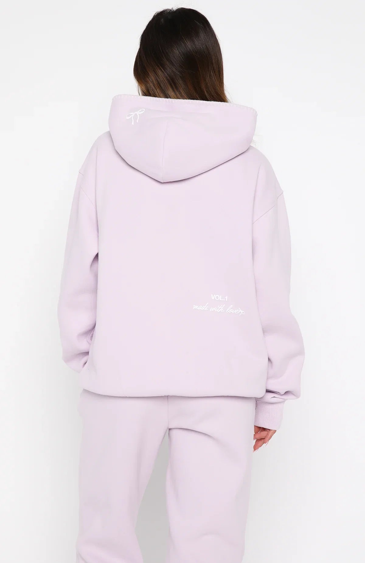 Vol 1 Front Graphic Oversized Hoodie Lilac
