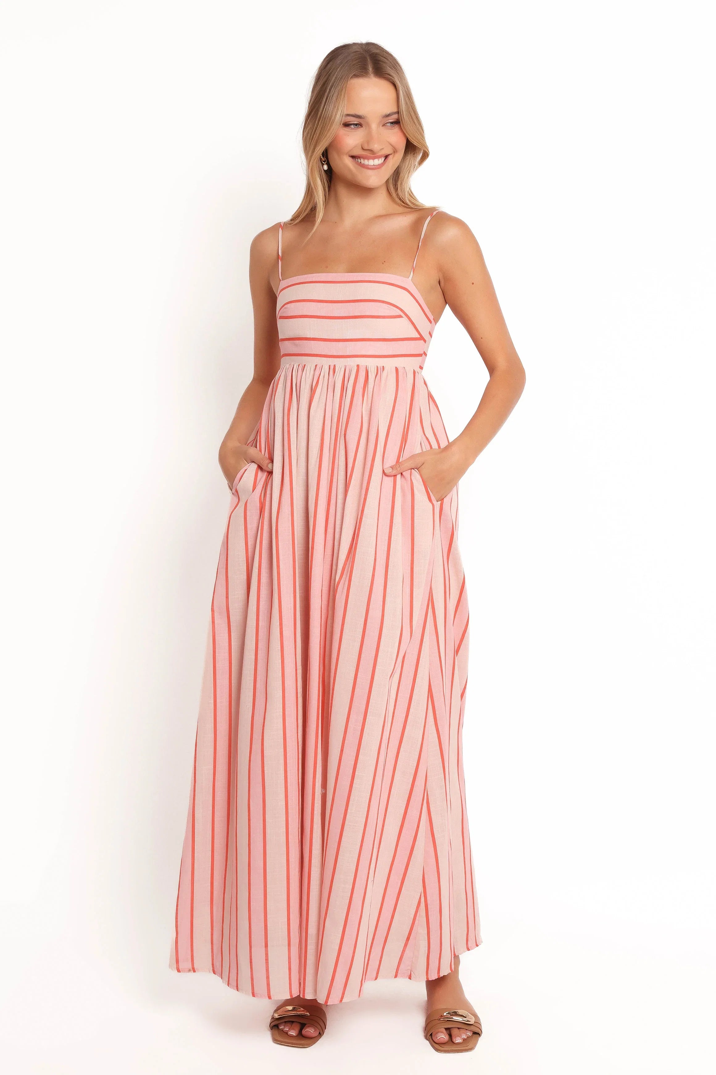 Odessa Maxi Dress Pink Stripe
