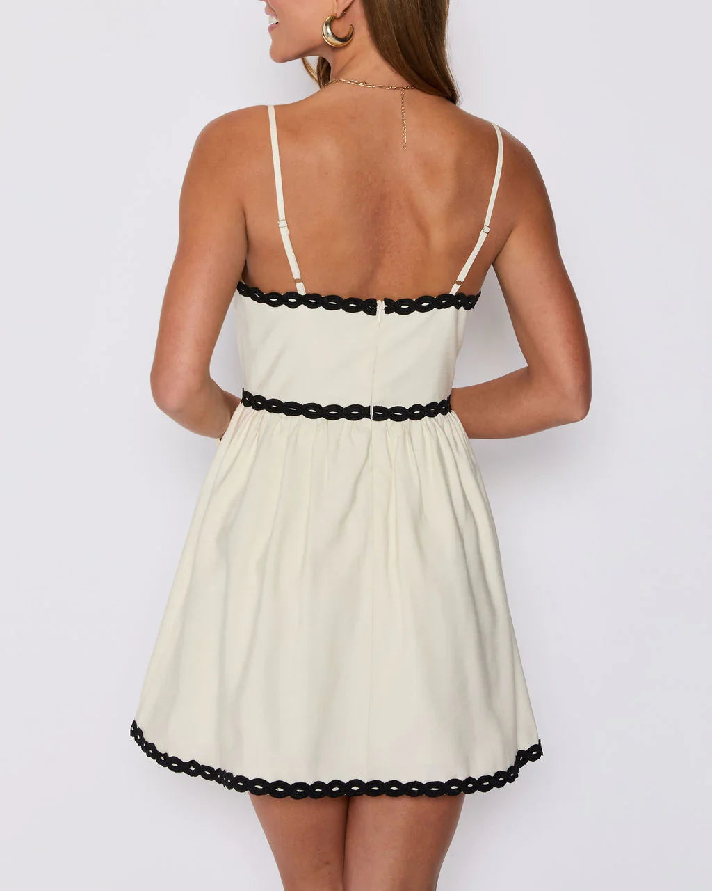 Selena Contrast Trim Mini Dress