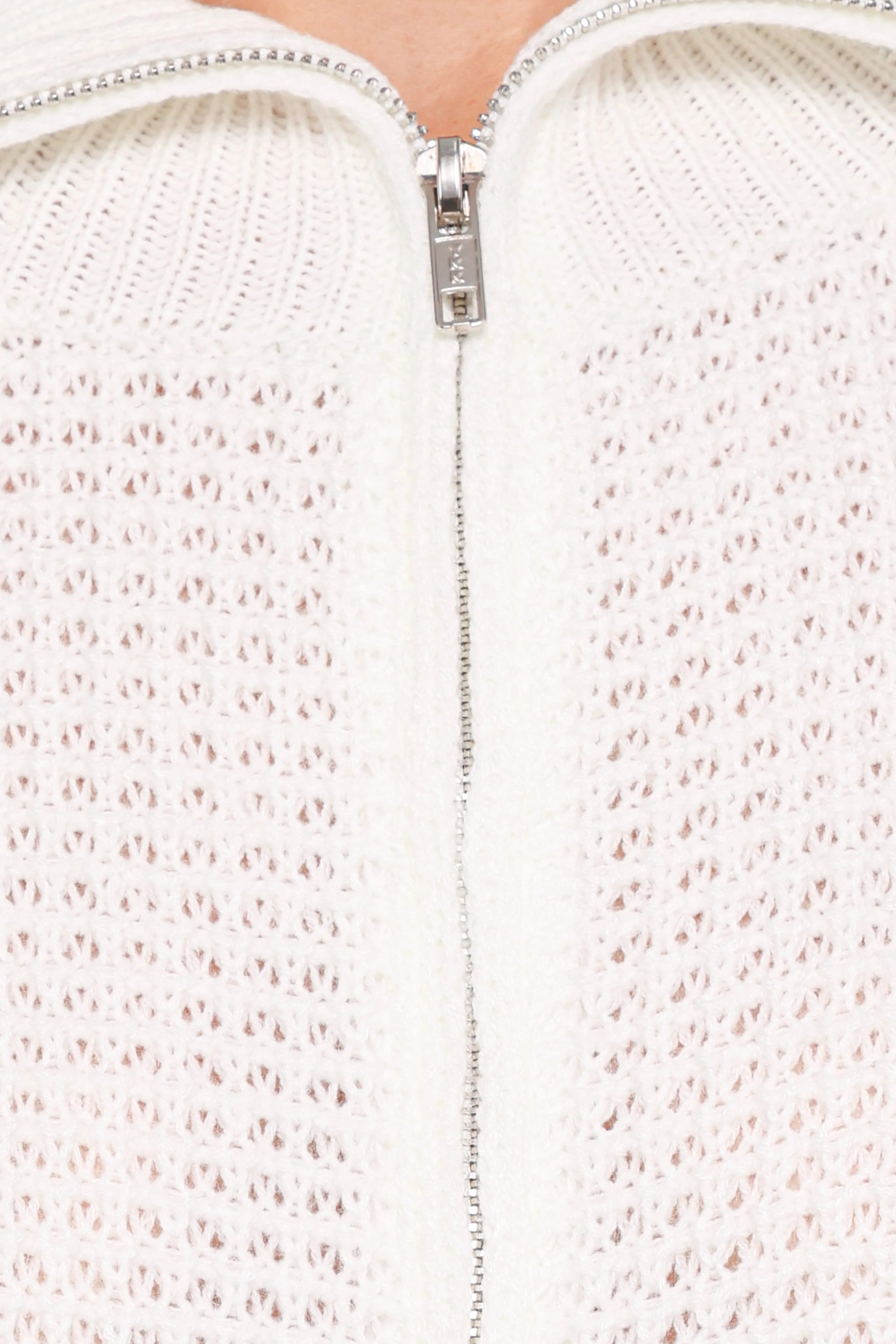 Inara Zip Cardigan Cream