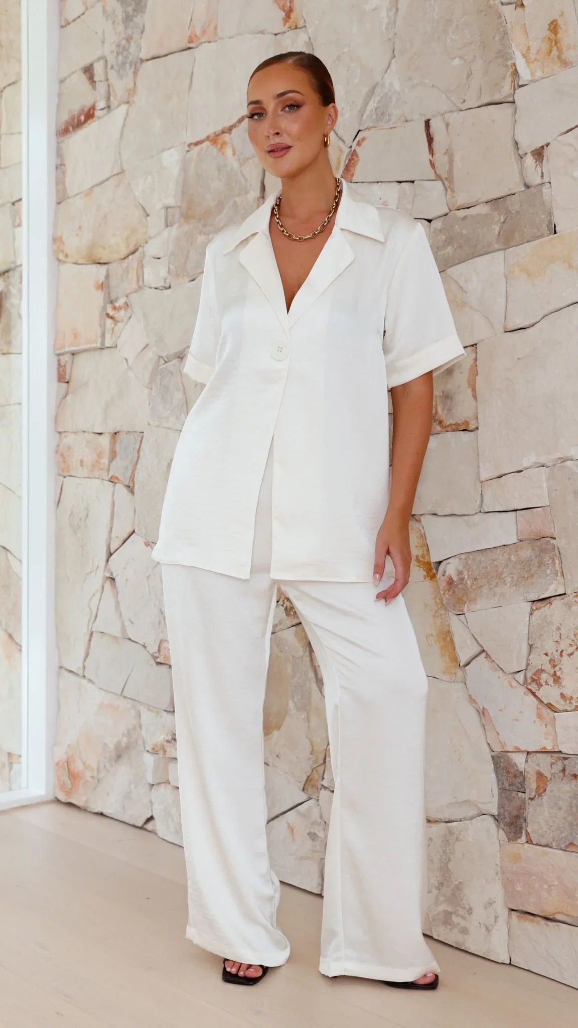 Imogen Button Shirt Cream
