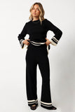 Lowell Pants Black Off White