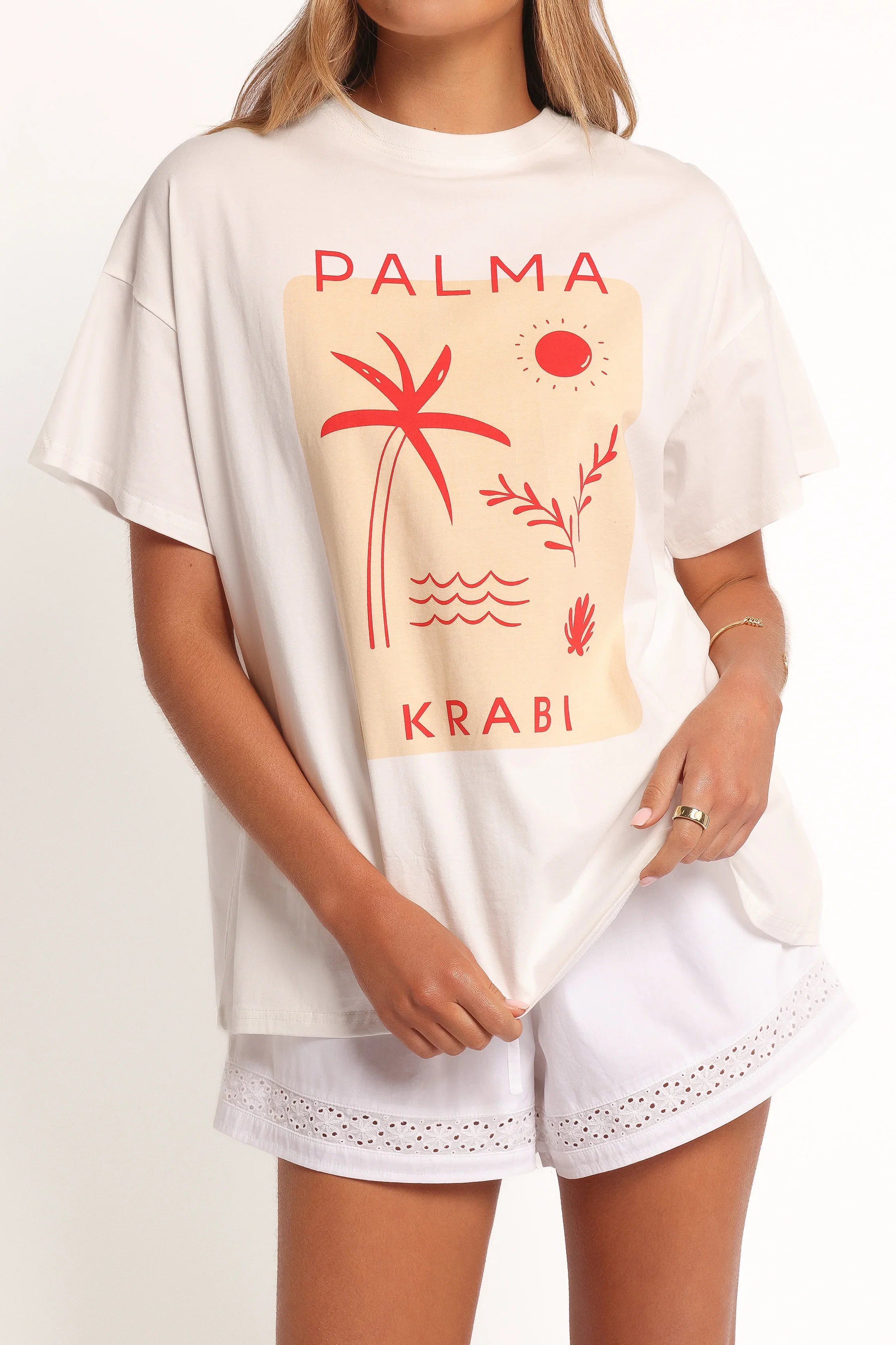 Krabi Beach Graphic Tee White