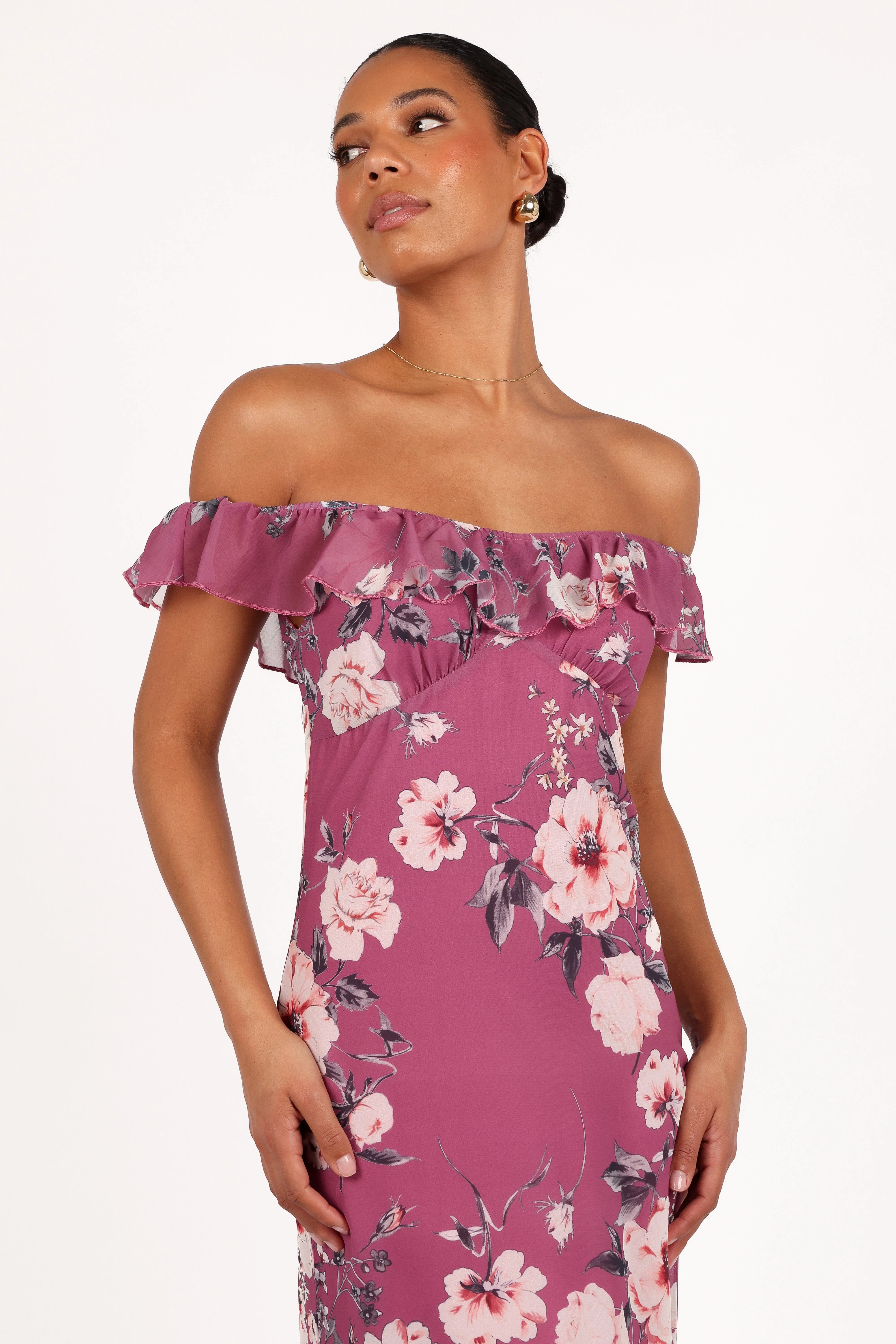 Irelynn Maxi Dress Dark Rose Floral