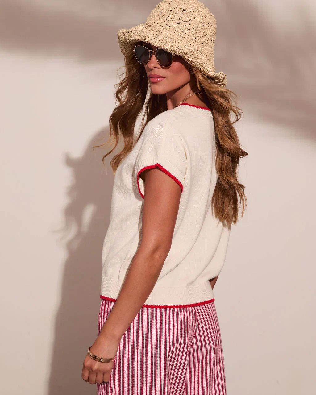 Red Claw Coastline Knit Graphic Lobster Print Sweater