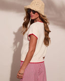Red Claw Coastline Knit Graphic Lobster Print Sweater
