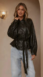 Marzia Tie Waist Jacket Black