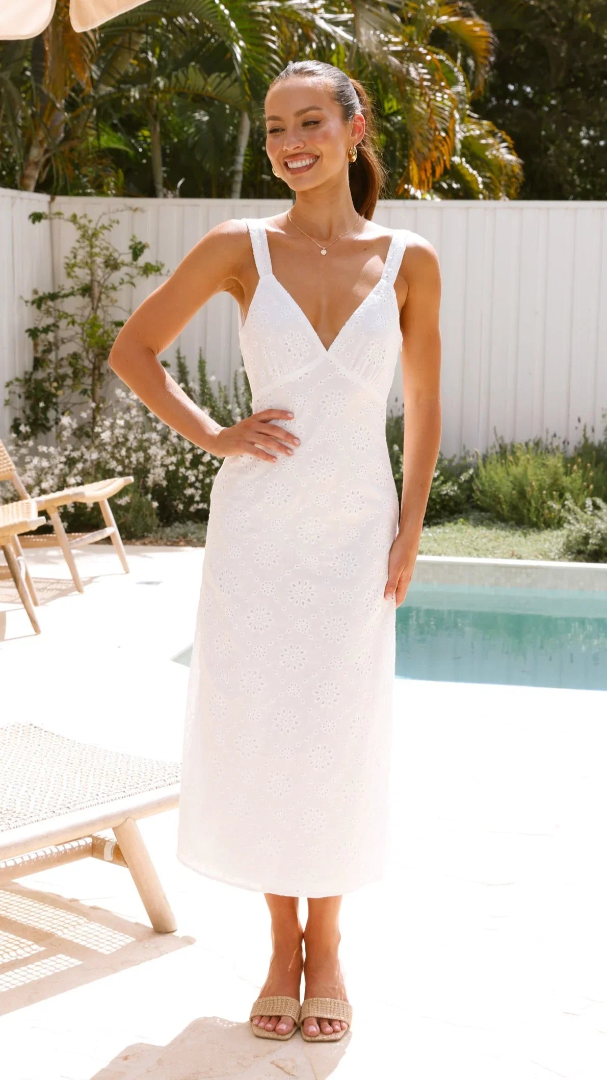 Tallulah Midi Dress White