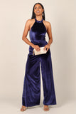 Aria Velvet Jumpsuit Sapphire