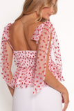 Floret Top Red Hearts