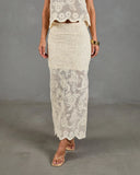 Soft Story Embroidered Floral Midi Skirt
