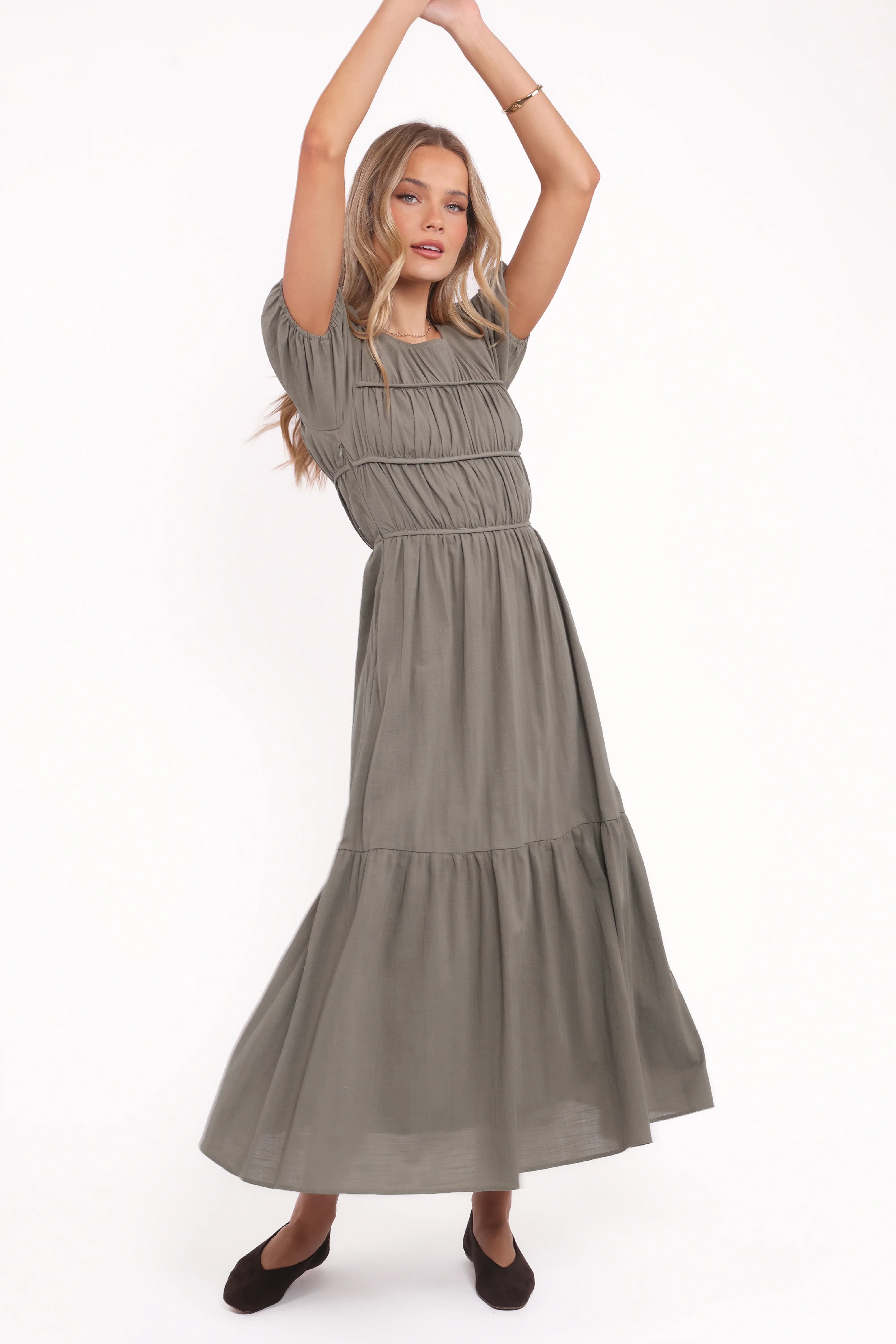 Deloria Maxi Dress Olive