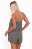 Karlen Strapless Romper Palm Green